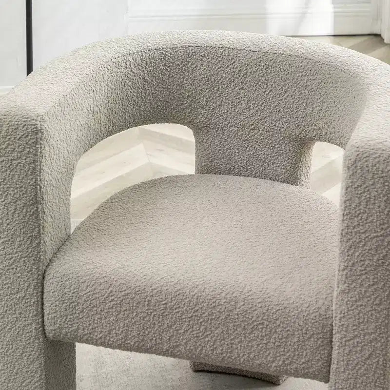 Set of 2 28 Wide Boucle Upholstered Square Armchair - Kinwell