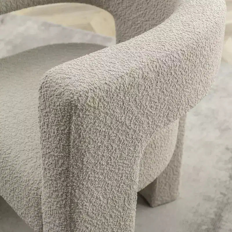 Set of 2 28 Wide Boucle Upholstered Square Armchair - Kinwell