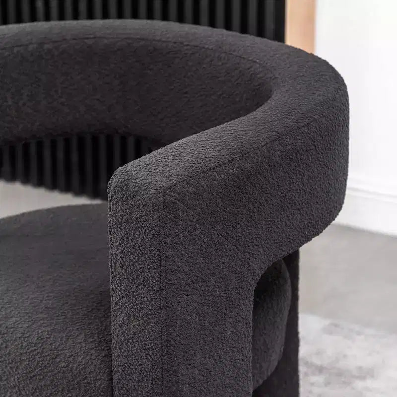 Set of 2 28 Wide Boucle Upholstered Square Armchair - Kinwell