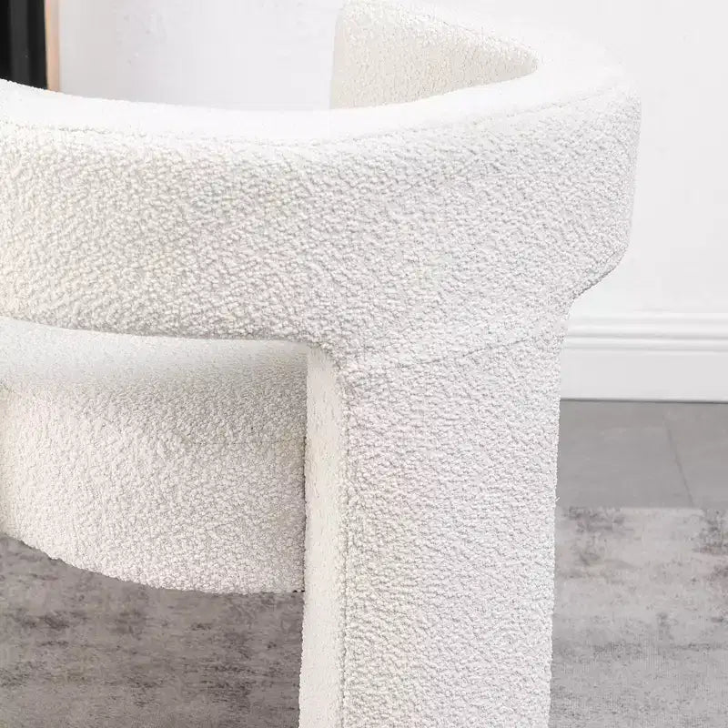 Set of 2 28 Wide Boucle Upholstered Square Armchair - Kinwell