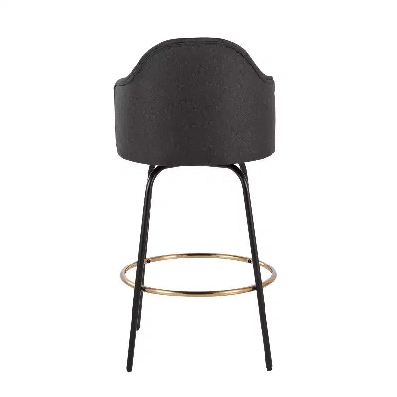 Set of 2 Ahoy Polyester/Metal Counter Height Barstools - LumiSource