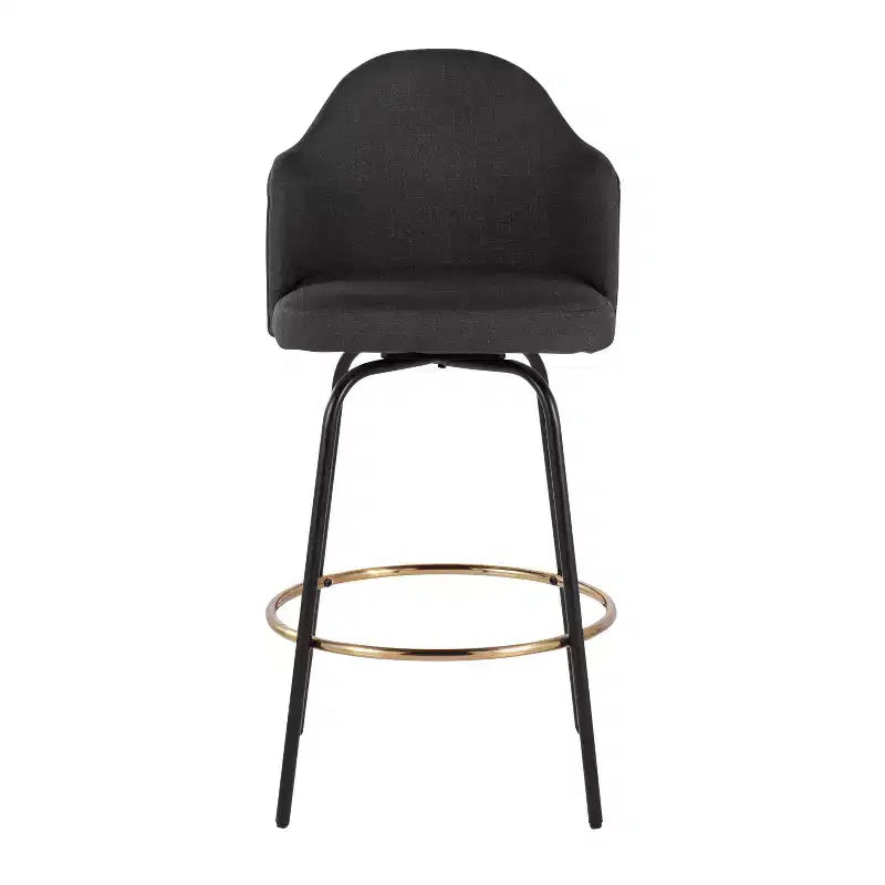 Set of 2 Ahoy Polyester/Metal Counter Height Barstools - LumiSource