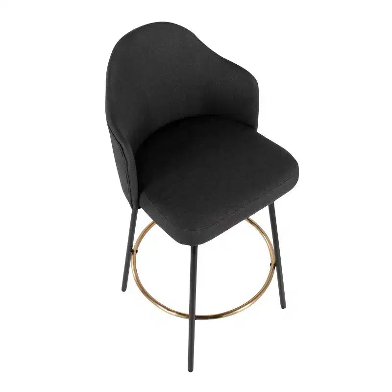 Set of 2 Ahoy Polyester/Metal Counter Height Barstools - LumiSource