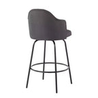 Set of 2 Ahoy Polyester/Metal Counter Height Barstools - LumiSource