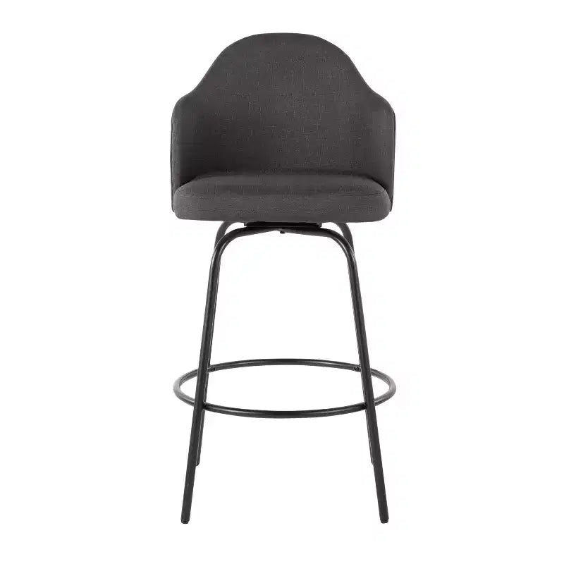 Set of 2 Ahoy Polyester/Metal Counter Height Barstools - LumiSource