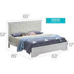 Passion Furniture Lorana and Queen Panel Beds