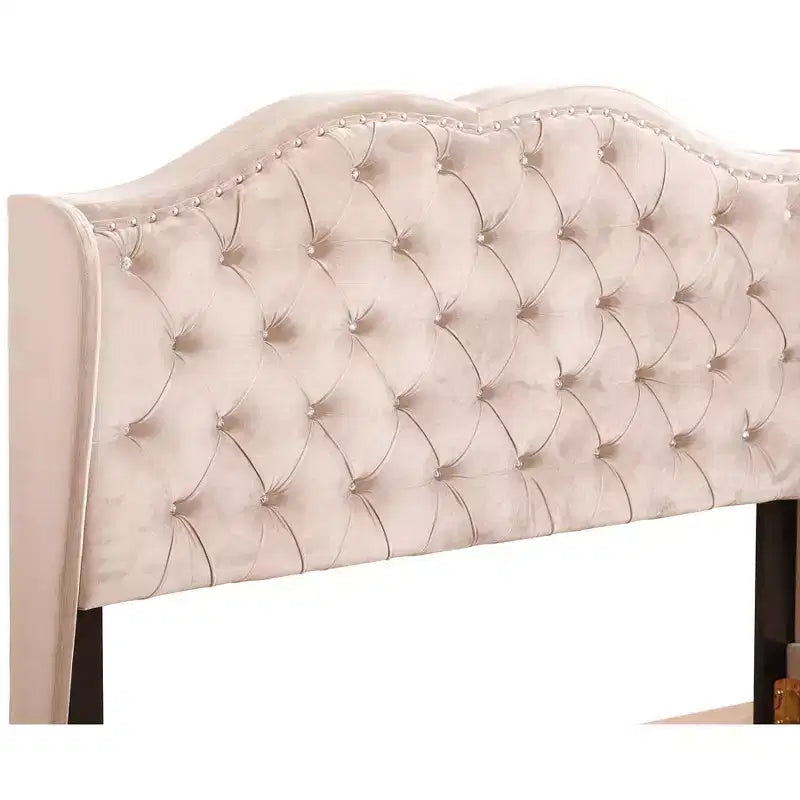 Passion Furniture Joy Jewel Tufted Full Panel Bed