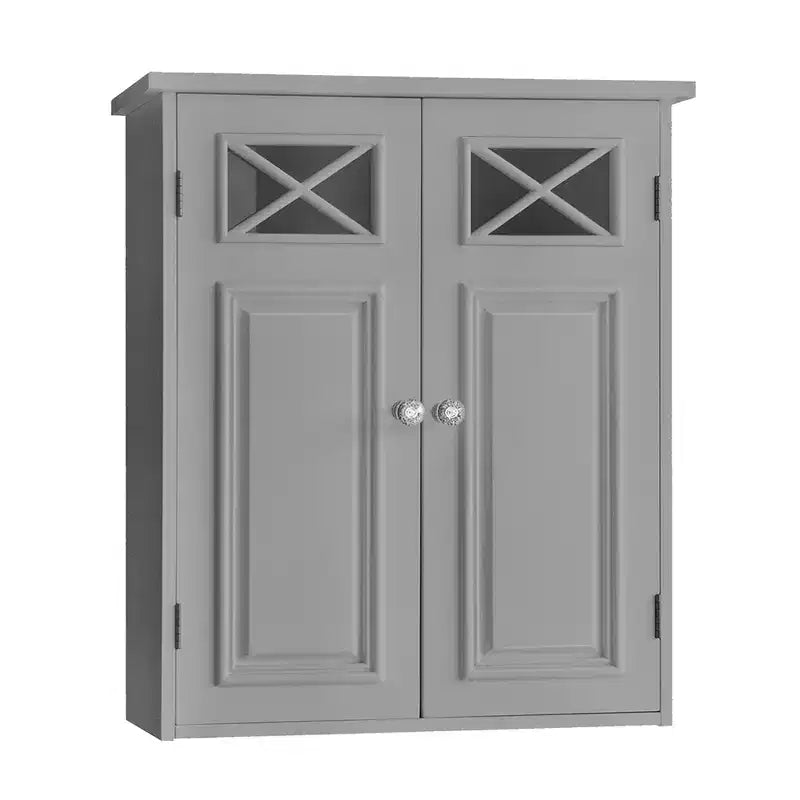 Teamson Home Dawson Removable Wall Storage Cabinet with Glass Doors