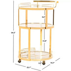 Rio 3 Tier Round Bar Cart - BCT8002 - Safavieh