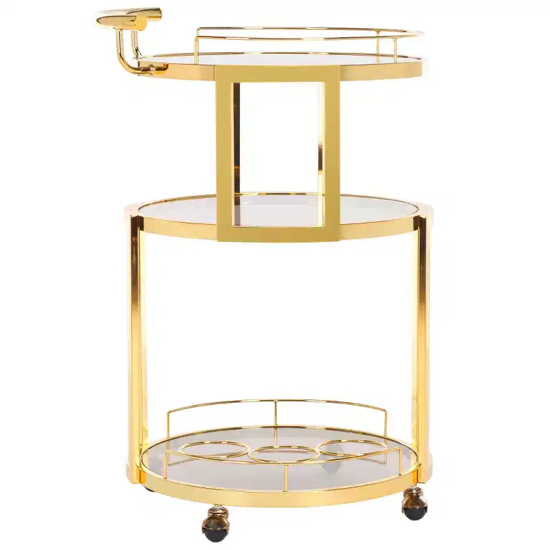 Rio 3 Tier Round Bar Cart - BCT8002 - Safavieh