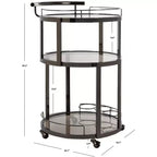 Rio 3 Tier Round Bar Cart - BCT8002 - Safavieh