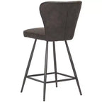 Ashby 26H Mid-Century Modern Leather Tufted Swivel Counter Stool (Set Of 2) - FOX1702 - Safavieh Couture