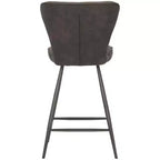 Ashby 26H Mid-Century Modern Leather Tufted Swivel Counter Stool (Set Of 2) - FOX1702 - Safavieh Couture