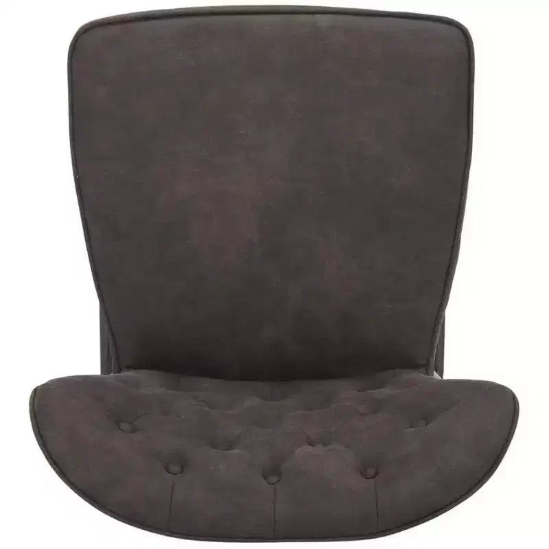 Ashby 26H Mid-Century Modern Leather Tufted Swivel Counter Stool (Set Of 2) - FOX1702 - Safavieh Couture