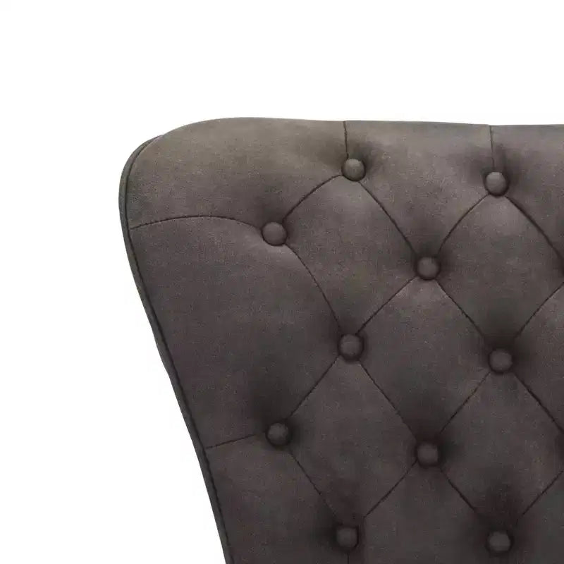 Ashby 26H Mid-Century Modern Leather Tufted Swivel Counter Stool (Set Of 2) - FOX1702 - Safavieh Couture