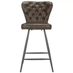 Ashby 26H Mid-Century Modern Leather Tufted Swivel Counter Stool (Set Of 2) - FOX1702 - Safavieh Couture