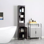 HOMCOM Bathroom Storage Cabinet, Free Standing Bath Storage Unit, Tall Linen Tower with 3-Tier Shelves and Drawer