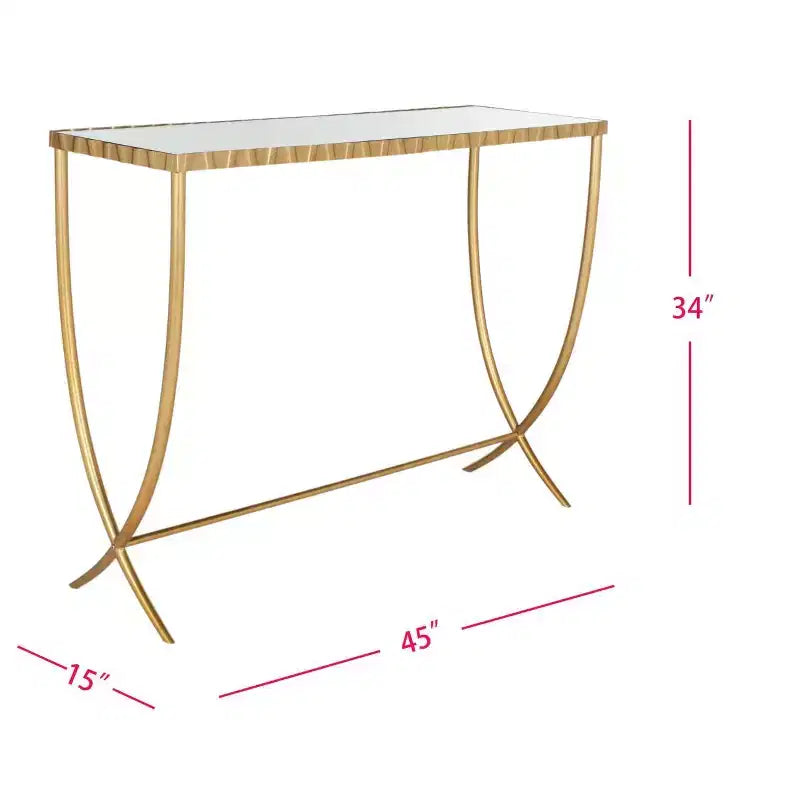 Princess Console Table - FOX6256A - Gold - Safavieh Couture