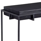 Uttermost Modern Aluminum Rectangular Accent Side End Table 22 x 12 1/2 Oxidized Black Iron Frame for Living Room Bedroom House