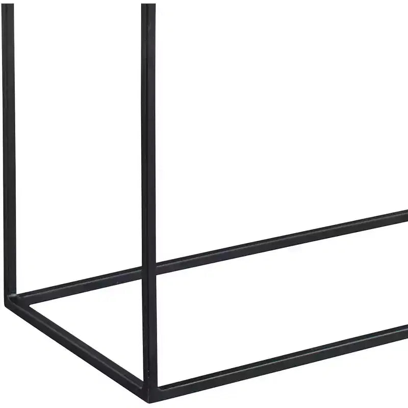 Uttermost Modern Aluminum Rectangular Accent Side End Table 22 x 12 1/2 Oxidized Black Iron Frame for Living Room Bedroom House
