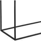 Uttermost Modern Aluminum Rectangular Accent Side End Table 22 x 12 1/2 Oxidized Black Iron Frame for Living Room Bedroom House