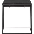 Uttermost Modern Aluminum Rectangular Accent Side End Table 22 x 12 1/2 Oxidized Black Iron Frame for Living Room Bedroom House