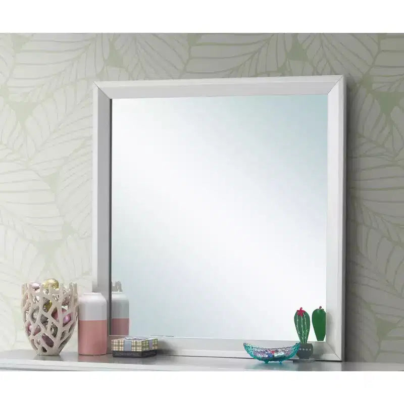 Passion Furniture 36 in. x 36 in. Classic Square Framed Dresser Mirror