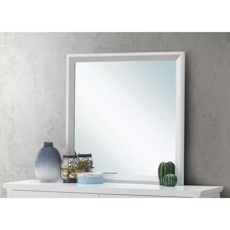 Passion Furniture 36 in. x 36 in. Classic Square Framed Dresser Mirror