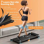Costway Walking Pad Under Desk Treadmill with Watch Remote LED Touch Screen for Home/Office