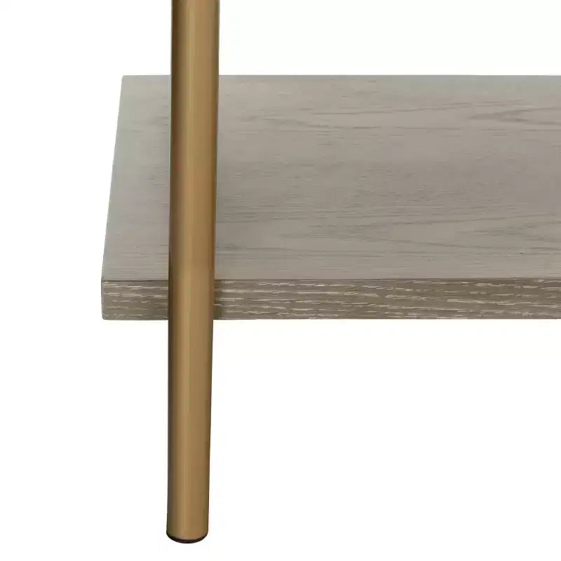 Rigby 5 Tier Etagere - ETG6206 - Rustic Oak/Gold - Safavieh