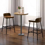 Costway 2PCS/4PCS 24.5'' Low-Back Bar Stool Industrial Counter Height Chair Stool