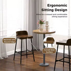 Costway 2PCS/4PCS 24.5'' Low-Back Bar Stool Industrial Counter Height Chair Stool
