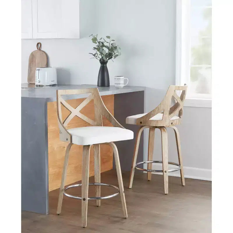 Set of 2 Charlotte Counter Height Barstools - LumiSource