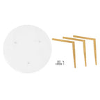 Van Beuren Round Mid-Century Modern Glass Top Coffee Table - Danya B.