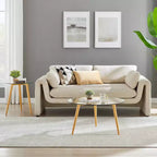 Van Beuren Round Mid-Century Modern Glass Top Coffee Table - Danya B.