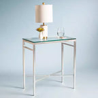 Viggo Antique Gold Glass Side Table - AMH8300 - Safavieh Couture