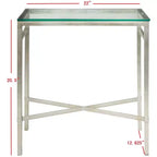 Viggo Antique Gold Glass Side Table - AMH8300 - Safavieh Couture