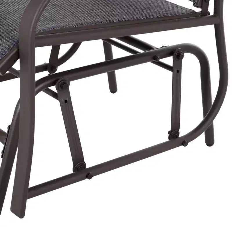 Outsunny 3 Pcs Outdoor Gliders Set Bistro Set with Glass Top Table for Patio, Garden, Backyard, Lawn