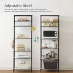 SONGMICS Garage Shelving, Wire Shelving Unit, Kitchen Storage Rack with Adjustable Shelves, for Living Room, Garage, Black