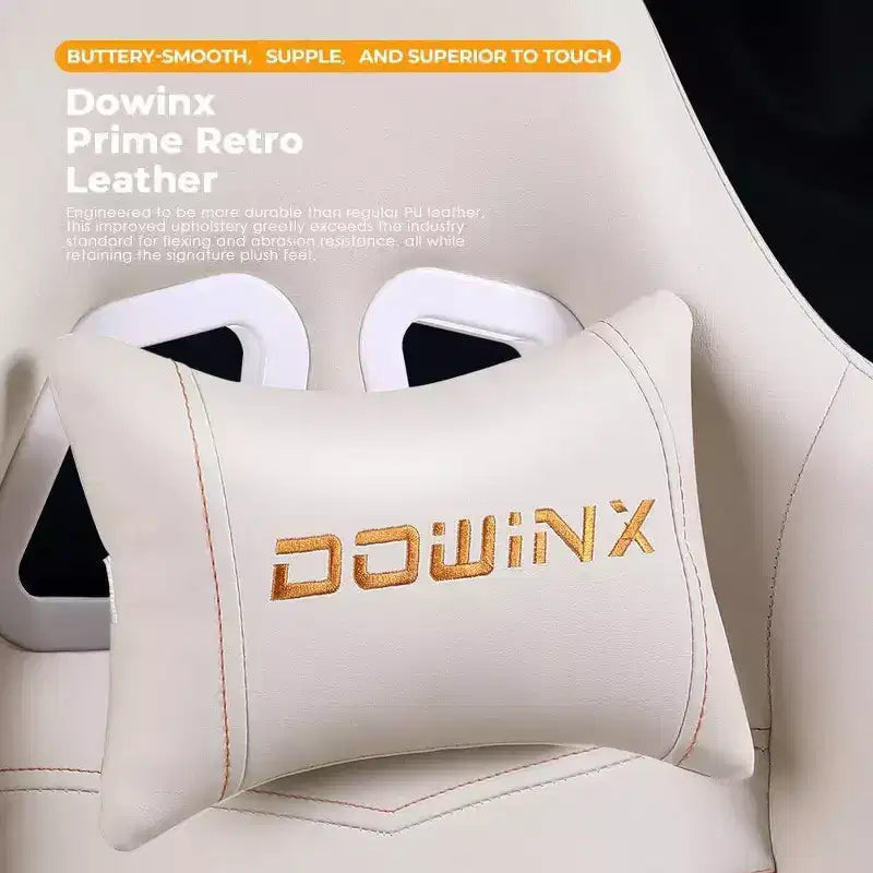 Adjustable Gaming Chair with Massage Lumbar Support and Retractable Footrest - Dowinx