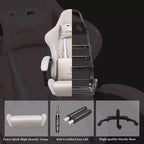 Adjustable Gaming Chair with Massage Lumbar Support and Retractable Footrest - Dowinx