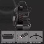 Adjustable Gaming Chair with Massage Lumbar Support and Retractable Footrest - Dowinx