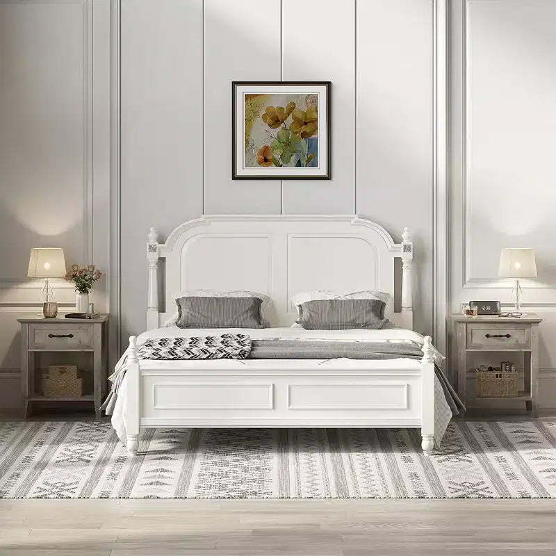 Garvee Modern Versatile Nightstand Beside End Table for Bedroom Nursery Living Room, End Table with Storage Drawer, Easy Assembly, Gray