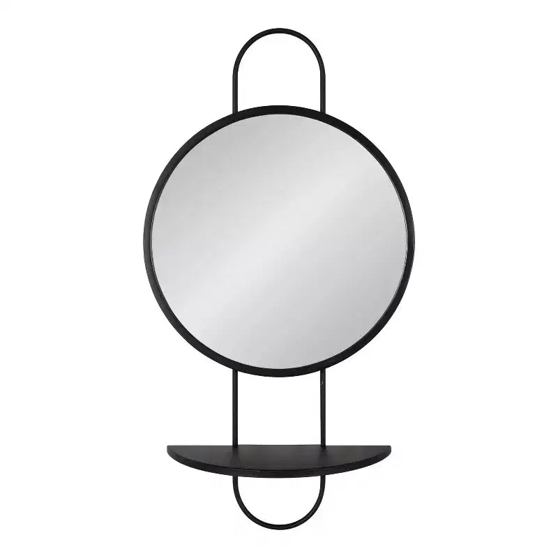 19x33 Patel Round Mirror with Shelf - Kate & Laurel All Things Decor