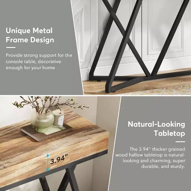 Tribesigns 55.12 Wood-Effect Sofa Table