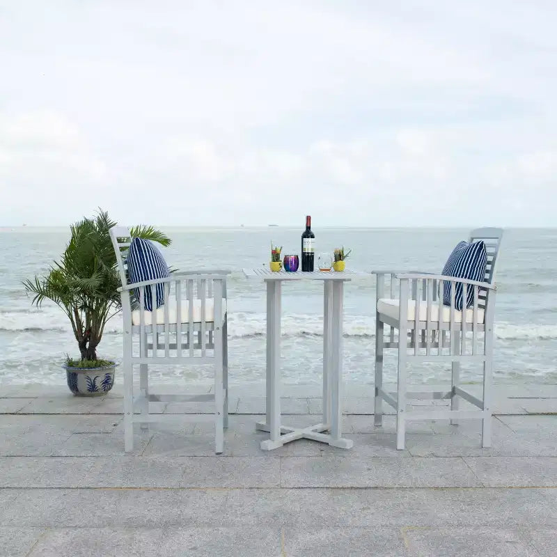 Pate 3 Piece Bar Height Bistro Set - Indoor/Outdoor - PAT7043 - Safavieh