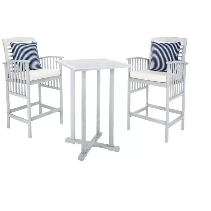 Pate 3 Piece Bar Height Bistro Set - Indoor/Outdoor - PAT7043 - Safavieh
