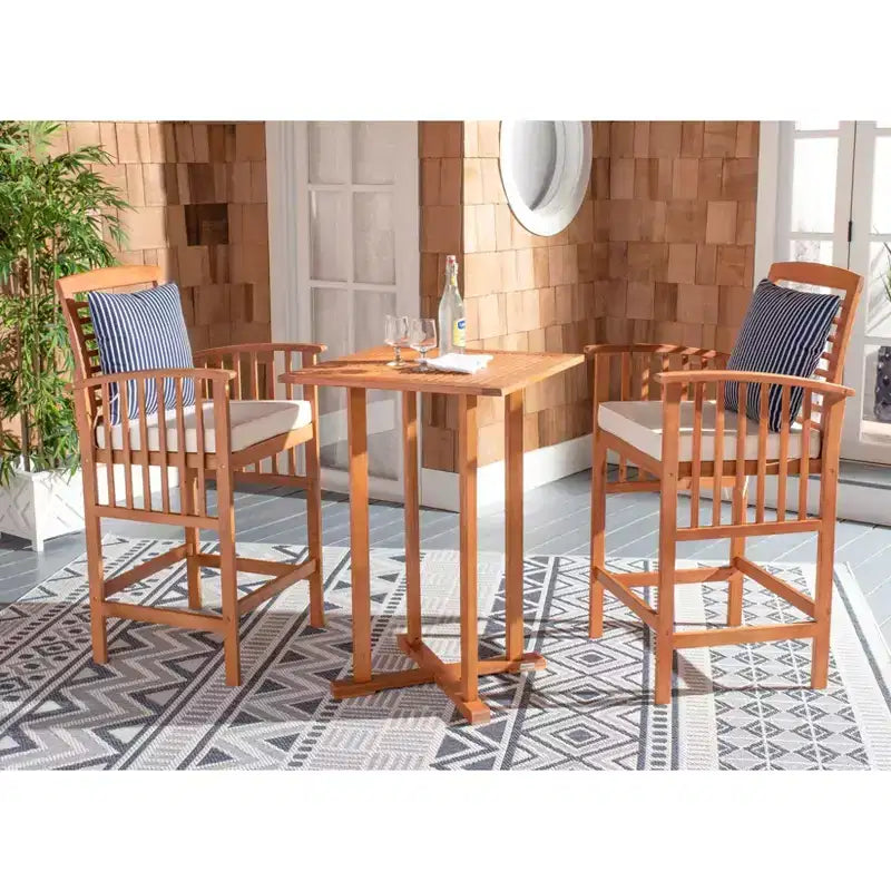 Pate 3 Piece Bar Height Bistro Set - Indoor/Outdoor - PAT7043 - Safavieh