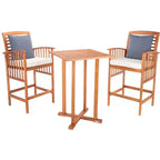 Pate 3 Piece Bar Height Bistro Set - Indoor/Outdoor - PAT7043 - Safavieh