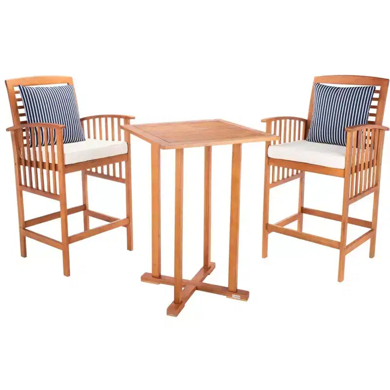Pate 3 Piece Bar Height Bistro Set - Indoor/Outdoor - PAT7043 - Safavieh